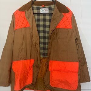 Vintage chief made in USA brown orange hunting large outdoors field jacket